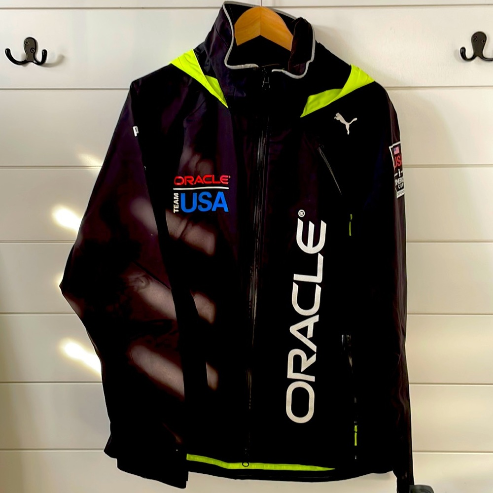 Oracle Team USA Black Performance Jacket with Neon Accents